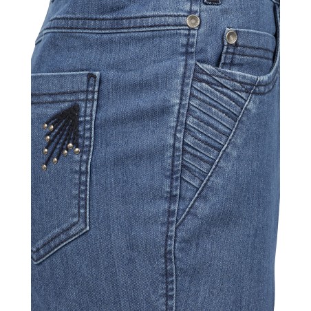 Damespantalon Jeans Studs 5-Pocket